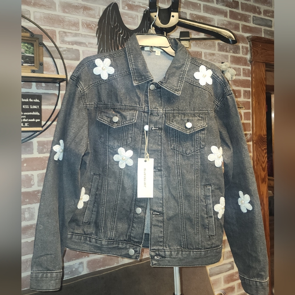 Velvet Gray Denim Jacket